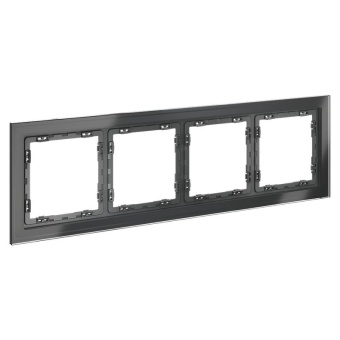 Рамка 4-м S70 стеклян. графит Voltum VLS110407