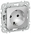 Розетка СП FLITE РС11-1-ФлА 16А с заземл. без защ. шторок безвинтовое крепление механизм алюм. IEK FI-R11-16-1-K47