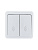 Переключатель проходной 2-кл. 2п ОП Viola 10А IP20 бел. LEZARD 751-0200-106