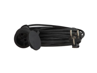 Удлинитель-шнур 1х20м 10А IP44 3500Вт 220-350В КГ 2х1.0мм каучук КОСМОС YSHKsm20m-1g(10A)KG