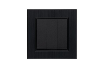 Выключатель 3-клав. 1 вход 3 выхода Karea LINE STAR чер. Makel 86054091