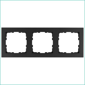 Рамка 3-м G-Classic антрацит Jasmart G1003B