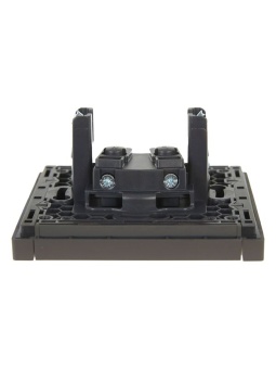 Розетка 1-м СП FORTE&PIANO FP318 10А без заземл. без защ. шторок винт. крепл. сер. IEK FP-R10-10-K03