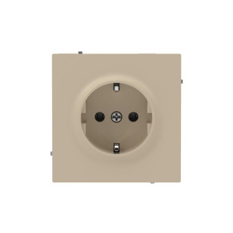 Розетка силовая KANT 2P+E защ. шторки ванильн. марципан DKC 7015033