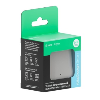 Выключатель 1-кл. AtlasDesign Smart 10А (сх. 1) L+N с подсветкой Zigbee механизм бел. SE ATN000113Z