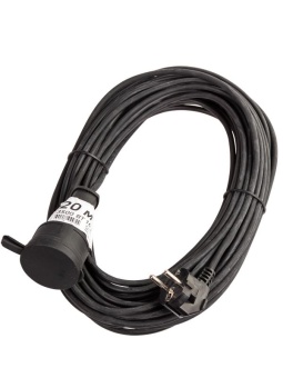 Удлинитель-шнур 1х20м 10А IP44 3500Вт 220-350В КГ 2х1.0мм каучук КОСМОС YSHKsm20m-1g(10A)KG