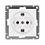 Розетка 1-м СП Афина 16А IP20 с заземл. механизм бел. Universal A0028