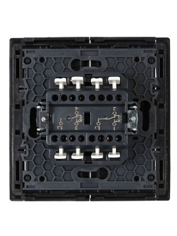 Выключатель проходной 2-кл. СП FORTE&PIANO 10А FP108 с индикацией черн. IEK FP-V22-1-10-1-K02