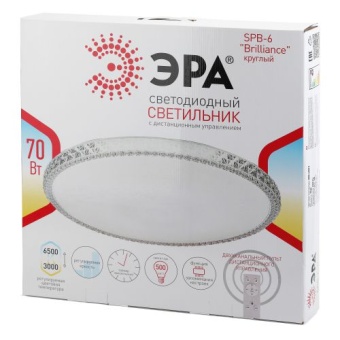 Светильник светодиодный SPB-6-70-RC R Brilliance 70Вт 3000-6500К 5950Лм с ДУ 500х77мм Эра Б0036369