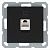 Розетка компьютерная 1-м RJ45 IP20 кат. 5E механизм антрацит Jasmart G6105B