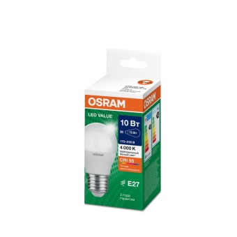 Лампа светодиодная LED G4 Value LVCLP75 10W/940 CRI95 10Вт 4000К 1000лм шар матов. E27 170-250В OSRAM 4058075579927