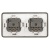 Розетка Эксперт 11-2523-01 2х2P+E гориз. IP55 16А-250В СУ бел. Эра Б0063276