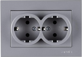 Розетка 2-м СП KAREN 16А IP20 с заземл. в сборе сер. ARVIA 20 03 2000 907