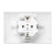 Розетка 2-м СП Эпика 16А IP44 с заземл. защ. шторки с рамкой с крышками механизм бел. EKF UP1-SOW-211-44