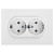 Розетка 2-м СП Accent 6-205-01 16А IP20 250В 2P+E Schuko AL/CU бел. Intro Б0063485