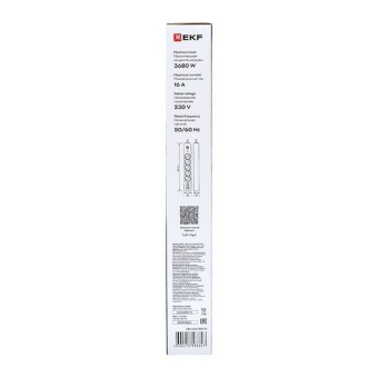 Удлинитель 5х3м IP20 2USB 2.4А+2type-C LUX 1.5кв.мм EKF UBA-LUX-503-TC