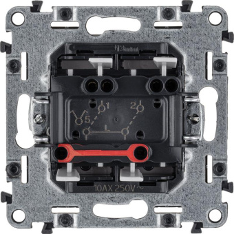 Выключатель 2-кл. СП Valena Life 10А IP20 250В с лиц. панелью безвинт. зажимы механизм алюм. Leg 752605