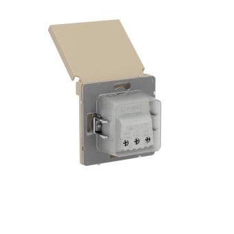 Розетка силовая KANT IP44 2P+E защ. шторки с крышкой ванильн. марципан DKC 7015013
