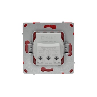 Розетка силовая KANT 2P+E защ. шторки красн. сатин DKC 7001003