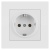 Розетка 1-м СП Accent 6-202-01М 16А IP20 250В 2P+E Schuko бел. матов. Intro Б0063681