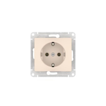 Розетка Glossa 16А с заземл. быстрозажим. клем. механизм беж. SE GSL000243S