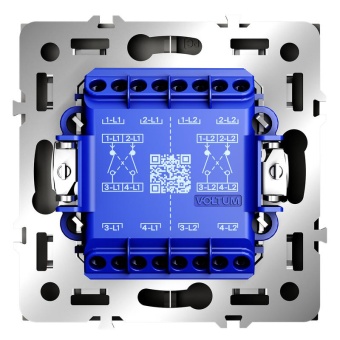 Переключатель перекрестный 2-кл. СП S70 10А механизм кашемир Voltum VLS020503