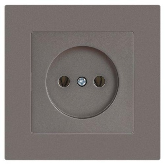 Розетка 1-м СП Accent 6-201-09 16А IP20 250В 2P титан Intro Б0063673