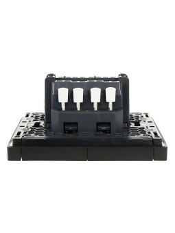 Выключатель проходной 2-кл. СП FORTE&PIANO 10А FP108 с индикацией черн. IEK FP-V22-1-10-1-K02