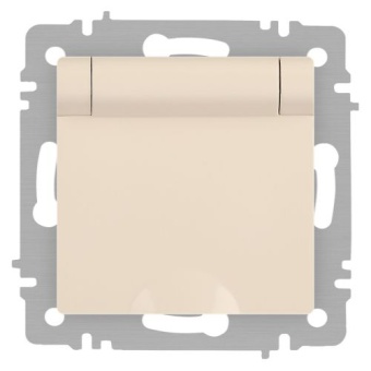 Розетка 1-м СП Accent 6-203-02 16А IP20 250В 2P+E Schuko с крышкой сл.кость Intro Б0063716