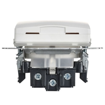 Розетка BRITE РСбш10-3-44-БрАБ 16А IP44 с заземл. защ. шторки с крышкой механизм арктич. бел. IEK BR-R16-16-44-K91
