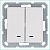 Выключатель 2-кл. 10А IP20 с подсветкой механизм бел. глянцевый Jasmart G3023NW