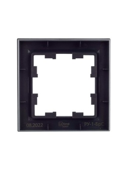 Рамка 1-м BRITE РУ-1-БрС сталь IEK BR-M12-K46