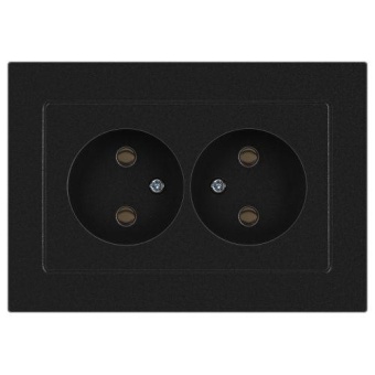 Розетка 2-м СП Accent 6-204-05 16А IP20 250В 2P AL/CU антрацит Intro Б0063465