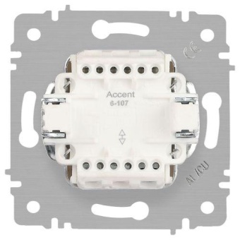Переключатель 2-кл. СП Accent 6-107-05 10А IP20 250В AL/CU антрацит Intro Б0063564
