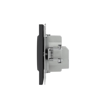 Розетка силовая KANT 2P+E без шторки черн. уголь DKC 7012033