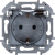 Розетка 1-м СП Inspiria 16А IP44 250В 2P+E защ. шторки с крышкой немецк. стандарт механизм алюм. Leg 673742