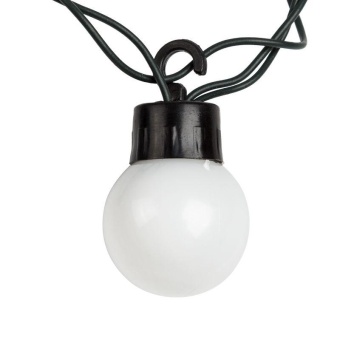 Гирлянда светодиодная "Шарики" 5м d30мм 25LED RGB 6Вт 220-240В IP20 провод ПВХ темн. зел. Neon-Night 303-569