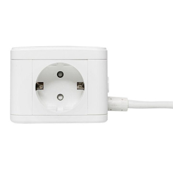 Удлинитель "Куб" 2 гнезда 2USB 2.4А+Type C + Ночник 1.3 метра 1кв.мм EKF UBA-CUB-2-TC
