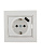 Розетка 1-м СП Mira 16А с заземл. + USB разъем бел. LEZARD 701-0202-181