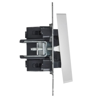 Выключатель 2-кл. СП BRITE ВС10-2-1-БрАБ 10А с индикацией механизм арктич. бел. IEK BR-V20-1-10-K91