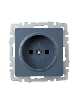 Розетка 1-м СП BRITE РС10-1-0-БрМ 10А без заземл. без защ. шторок механизм маренго IEK BR-R10-10-K35