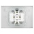 Розетка 2-м СП Accent 6-210-01 16А IP44 250В 2P+E Schuko с крышками защ. шторки AL/CU бел. Intro Б0063577