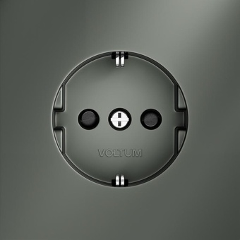 Розетка 1-м СП S70 16А с заземл. защ. шторки механизм титан Voltum VLS040206