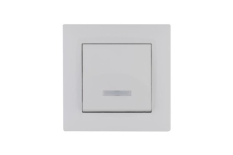 Выключатель 1-клав. с подсветкой Karea RIZZ бел. Makel 88001021
