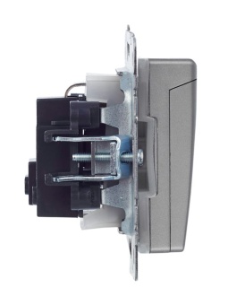 Розетка BRITE РСбш10-3-44-БрС 16А IP44 с заземл. защ. шторки с крышкой механизм сталь IEK BR-R16-16-44-K46