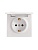 Розетка 1-м ОП LETO с заземл. с крышкой LETO ПБТ бел. LEZARD 752-0200-123B