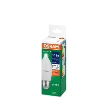 Лампа светодиодная LED G4 Value LVCLB75 10W/940 CRI95 10Вт 4000К 1000лм свеча матов. E27 170-250В OSRAM 4058075579569