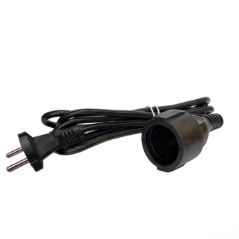 Удлинитель-шнур 1х2м без заземл. 10А IP20 ПВС 2х1 черн. DOMTOK 2338