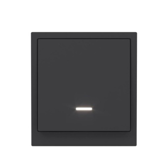 Переключатель 1-кл. KANT с подсветкой черн. уголь DKC 7012143