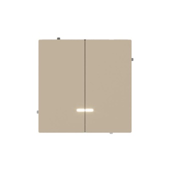 Переключатель 2-кл. KANT с подсветкой ванильн. марципан DKC 7015144